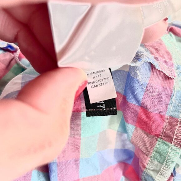 KATE SPADE NEW YORK Madras Off Shoulder Cotton Midi Dress Size XS - Picture 6 of 7